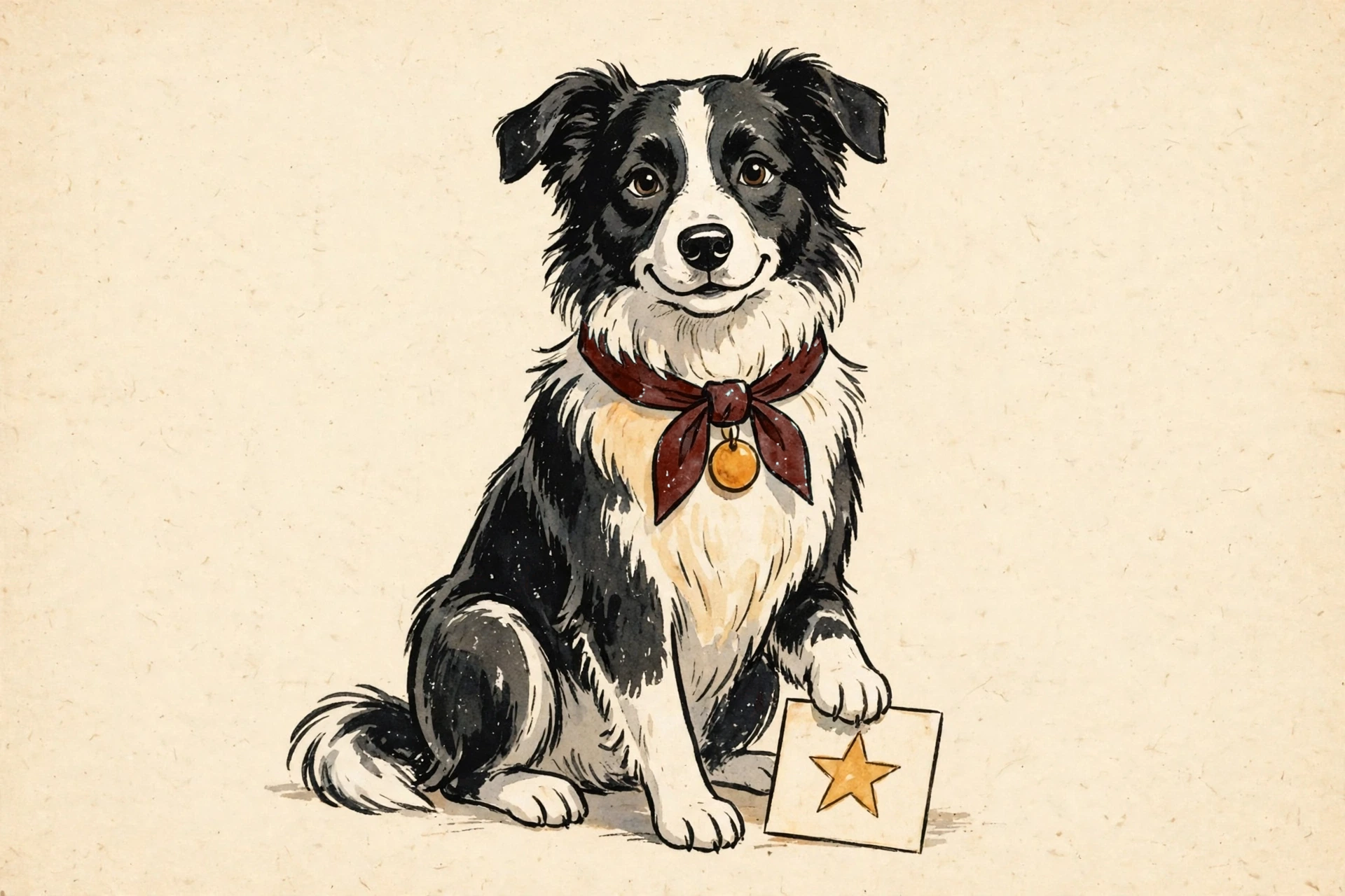 Shep wearing his rust neckerchief